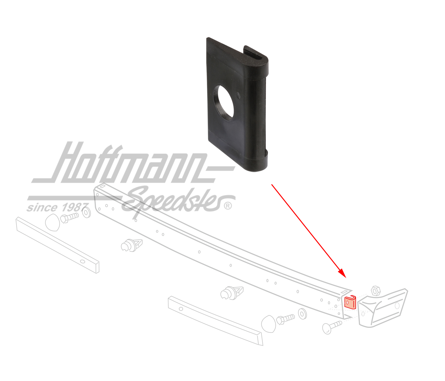 Douille entretoise, Bout de pare-chocs, avant | 251 807 133 | 370-2200-20