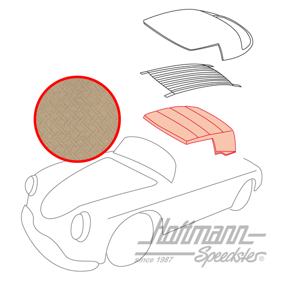 Ciel de toit, Cabriolet, 58-65, beige                                                               