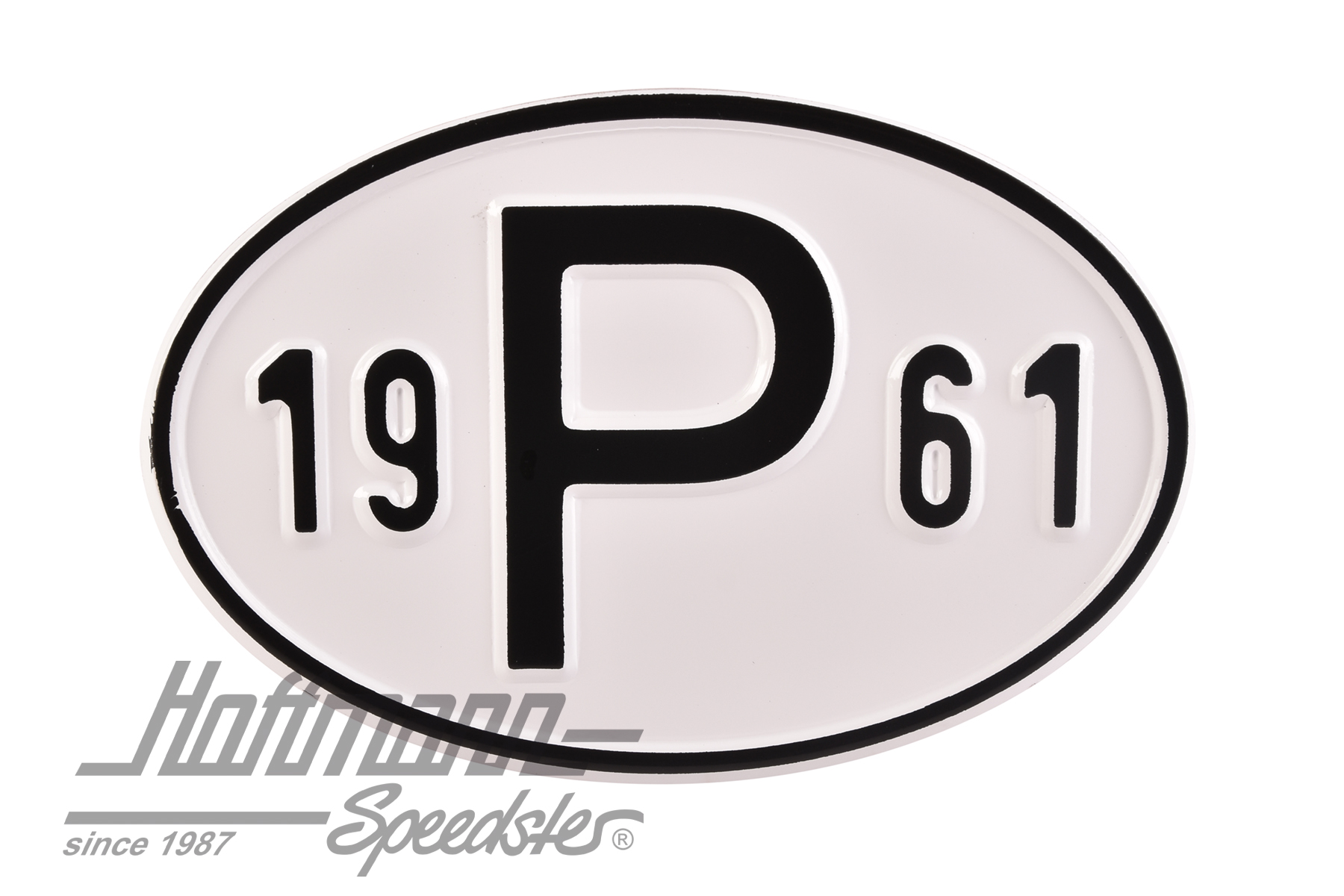 Plaque de nationalité "P", alu, avec année "1961" |  | 020-2405-61