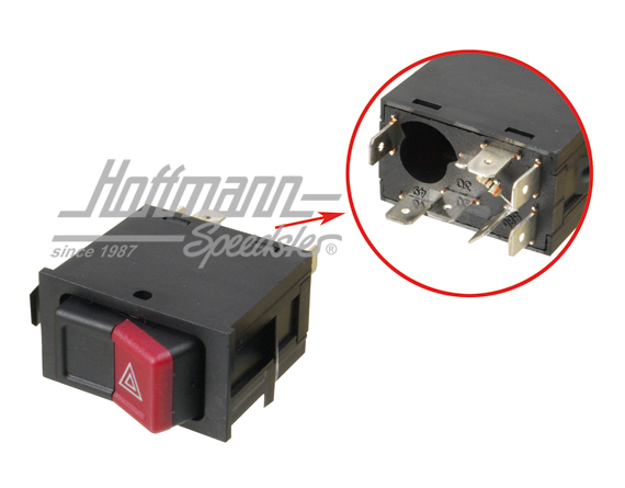 Interrupteur de signal de détresse, Bus/Golf/Scirocco | 161 953 235 B | 190-3400