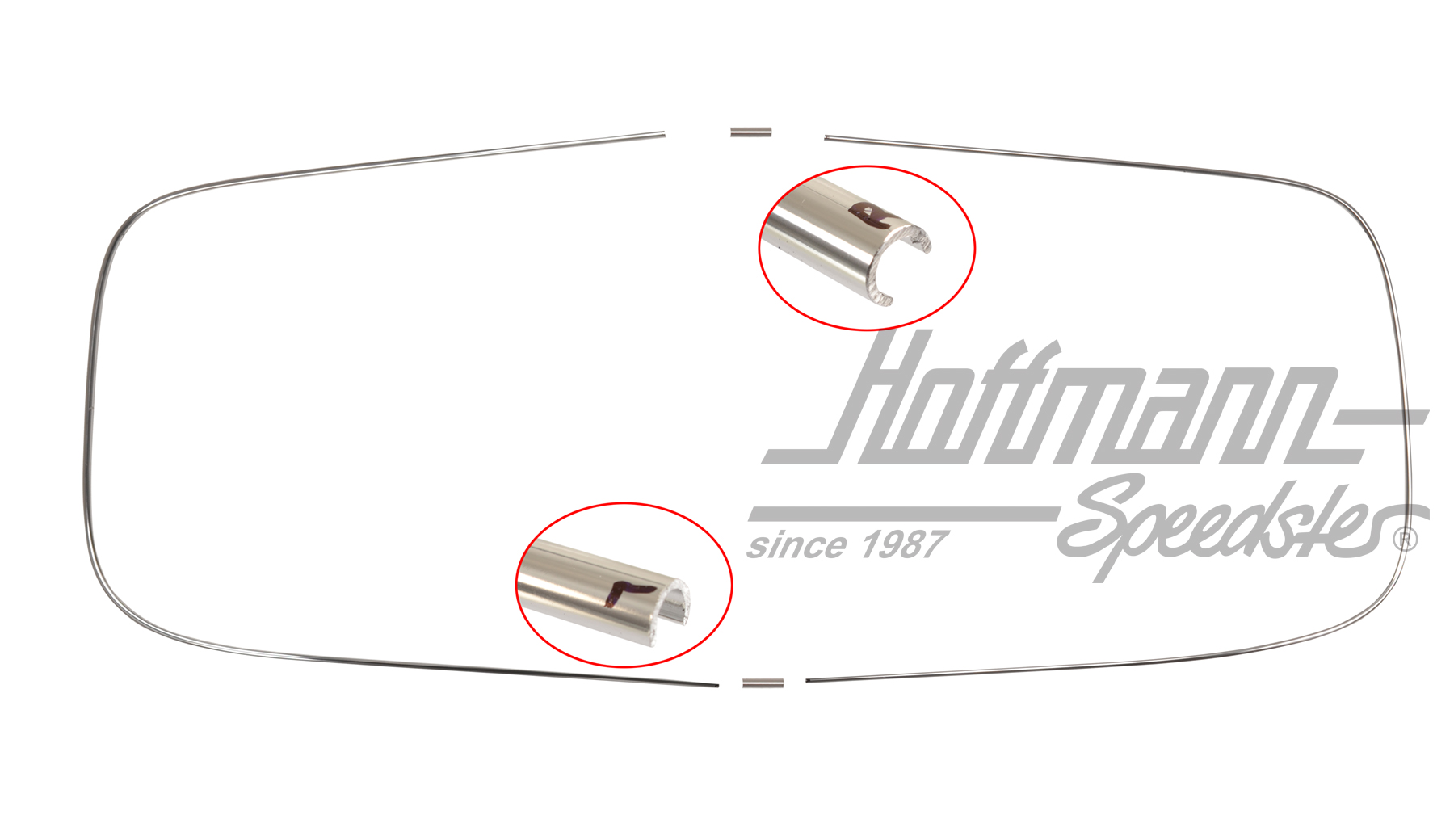 Cadre décoratif, aluminium, lunette arrière, Notchback | 311 853 355 | 069-8452