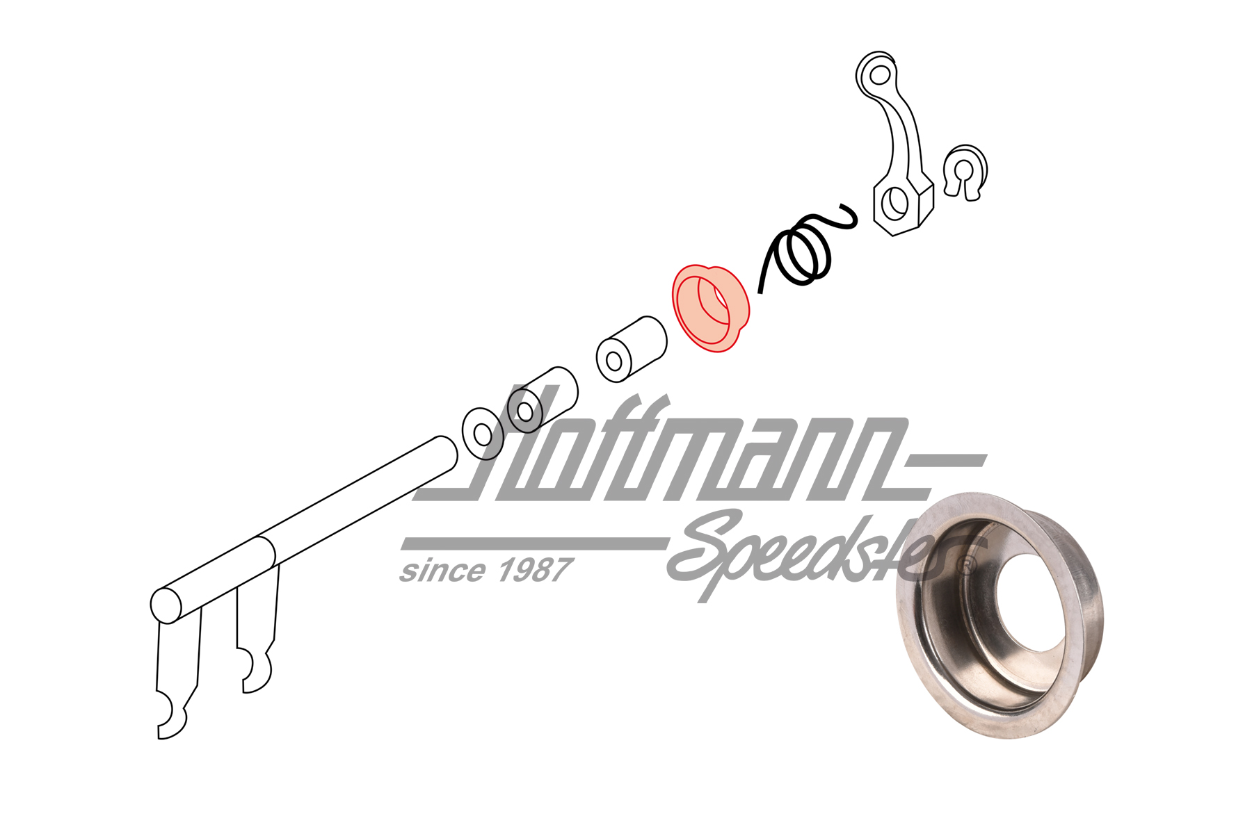 Guidage, ressort de rappel, -8.71 | 111 141 727 | 020-4534-08