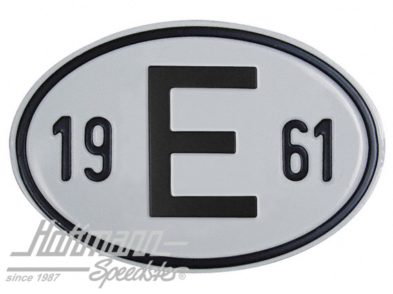 Plaque de nationalité "E", alu, avec année "1961" |  | 020-2403-61