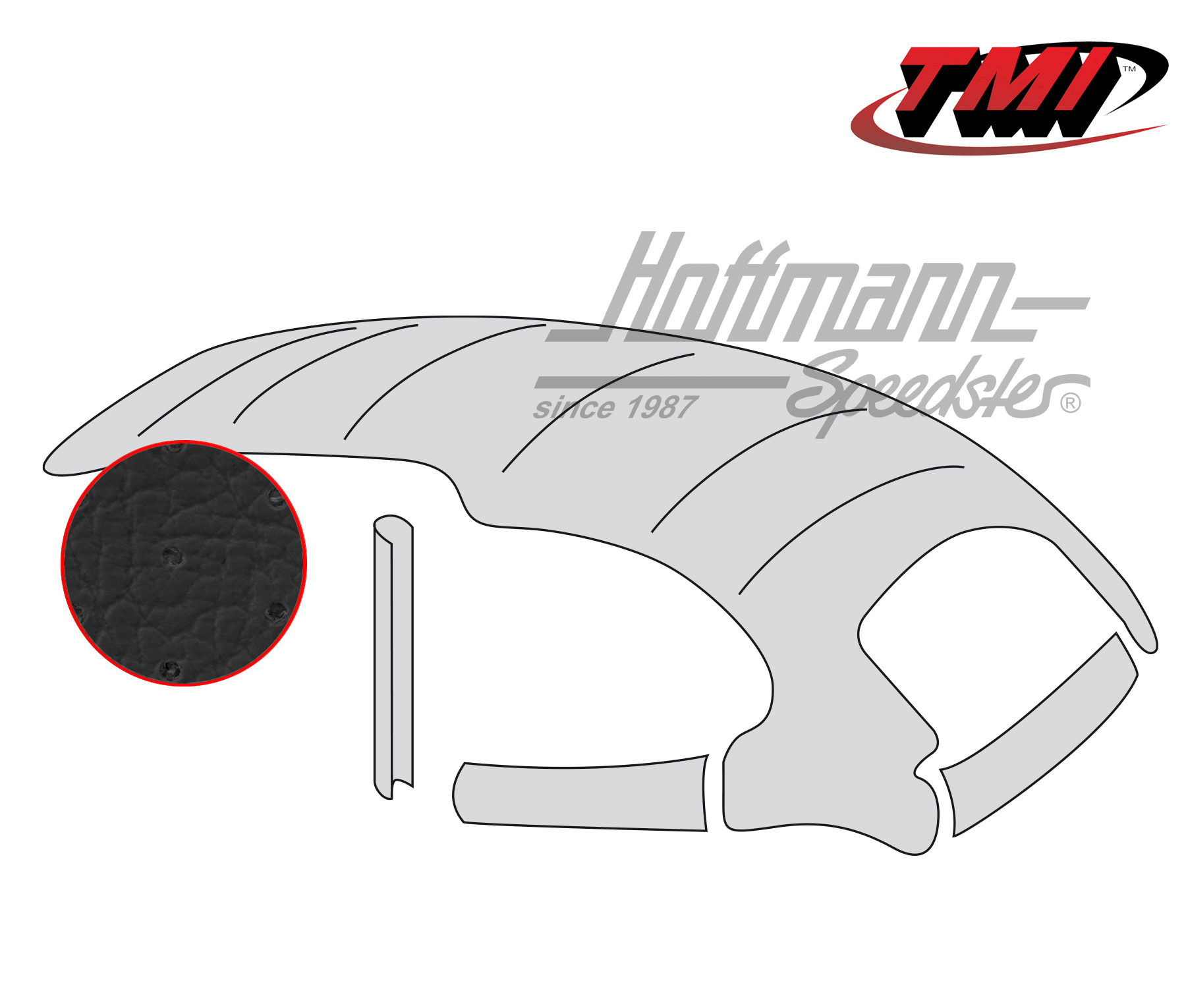 Ciel de toit, universel, perforé, noir, 8.46-7.67 | 20-1102-45 | 055-7137