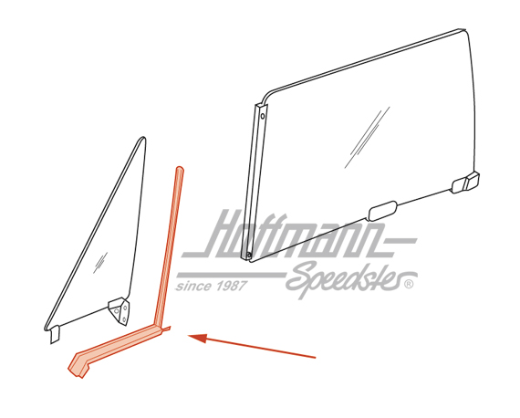 Joint de déflecteur, 914, gauche                                                                    