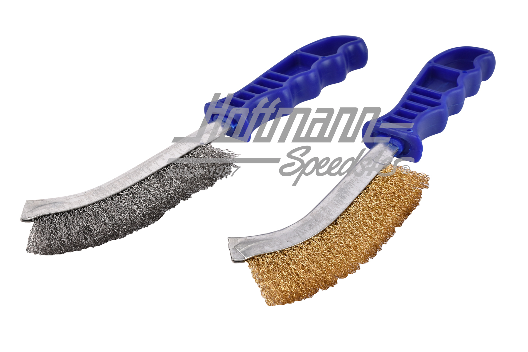 Jeu de brosses métalliques, acier + laiton, 2 pièces                                                