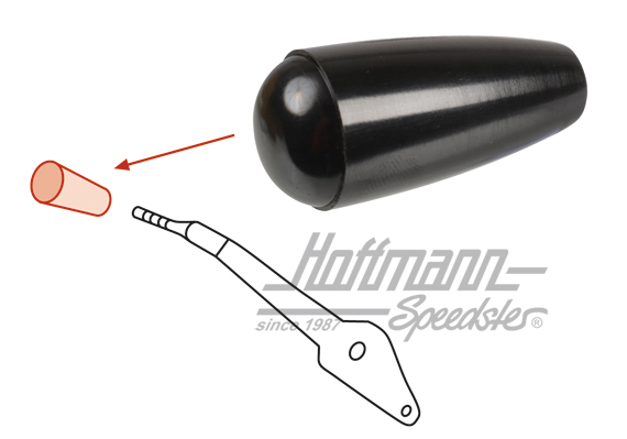 Bouton de chauffage, 356 C/911/912, noir | 695 424 792 00 | 510-7012-10