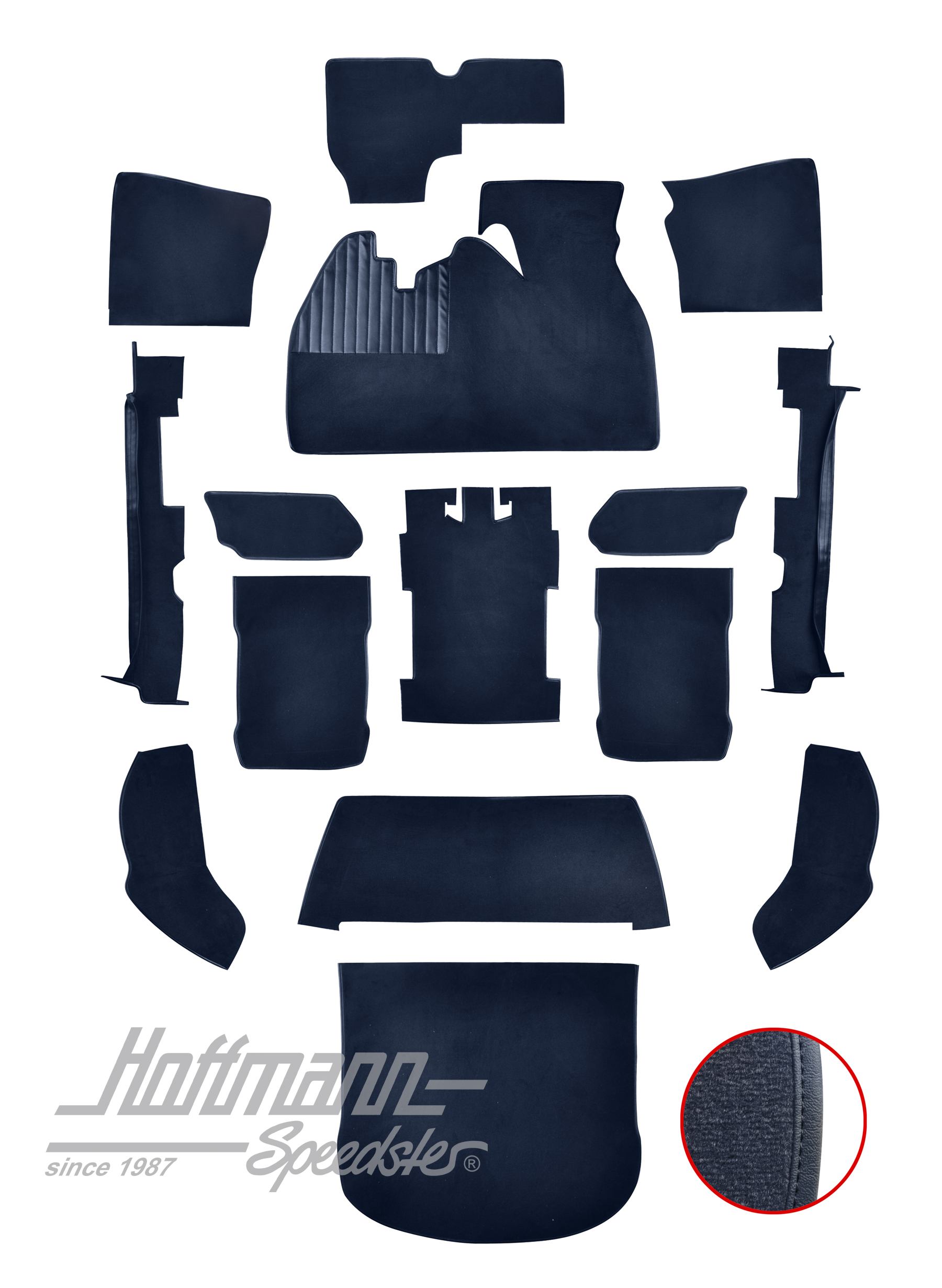 Kit moquettes, Cox Berline, 1303, bleu |  | 026-5724