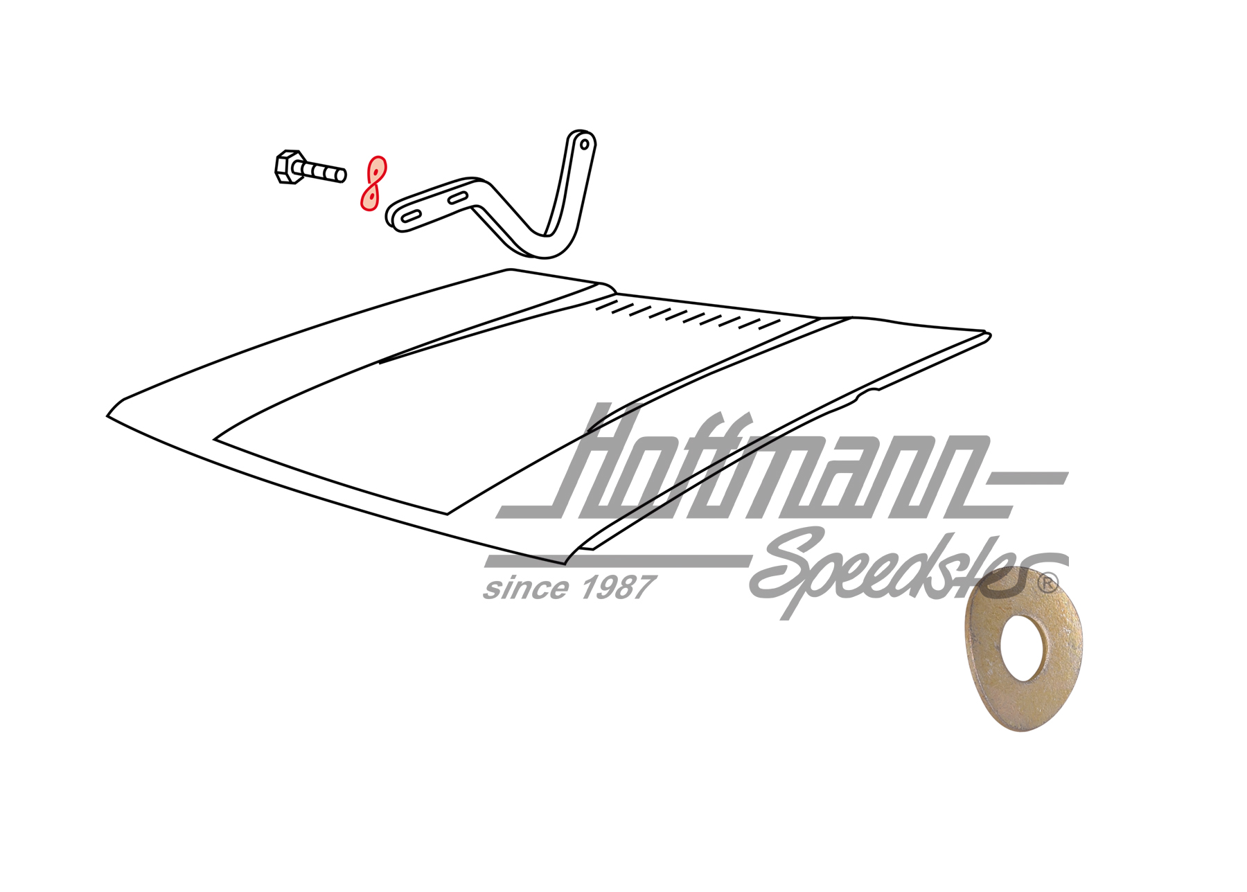 Rondelle de ressort (grande), 6.7x17mm | 211 805 243 | 180-1078-30