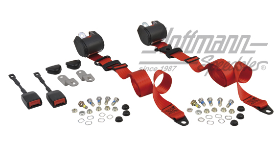 Ceinture automatique, AV, Berline / Cabriolet, rouge |  | 045-9180-05