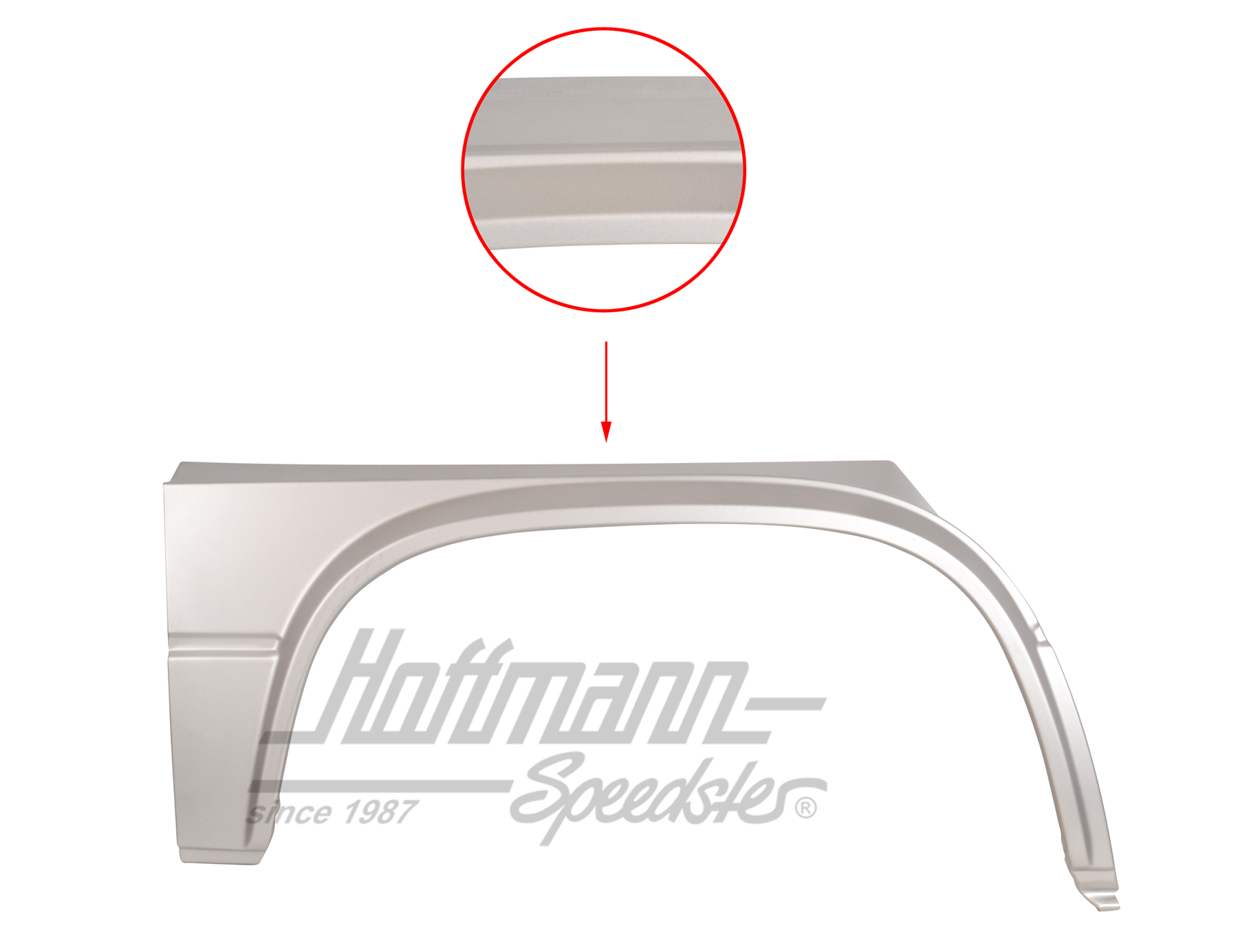 Passage de roue, avec pièce d'assemblage, arrière, Bus T3, droite | 251 809 156 | 390-0285-02