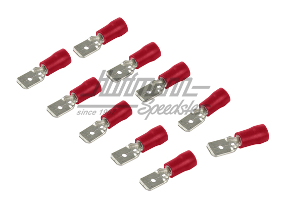 Fiche plat, 0.5-1.0mm, rouge, 6.3mm | 50 252 520 | 020-0833