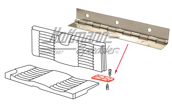 Charnière, dossier de banquette arrière, Coupé | 143 885 571 A | 066-1204