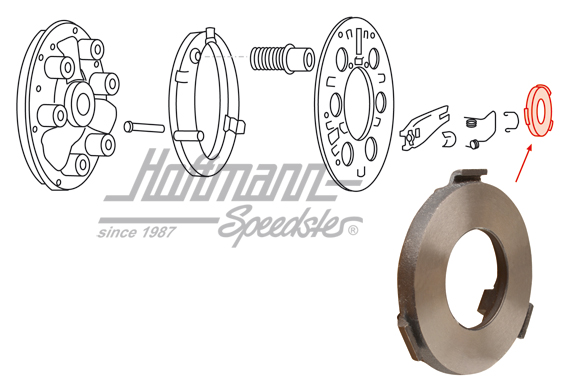 Bague, mécanisme d'embrayage, 3 bras/butée d'embrayage | 111 141 125 A | 020-4525-50