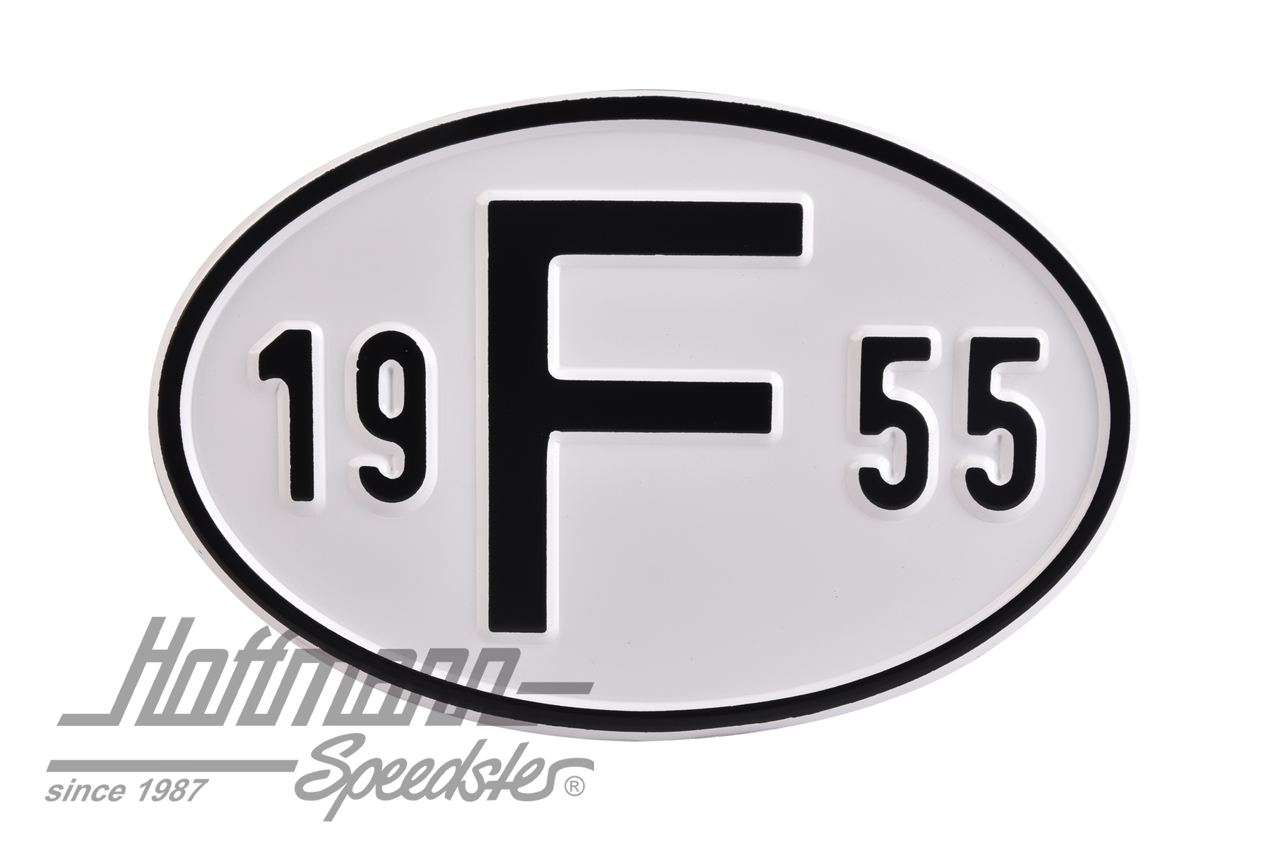 Plaque de nationalité "F", alu, avec année "1955" |  | 020-2399-55