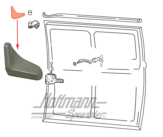 Cache, guidage rouleaux, en haut, droite, gris | 211 843 486 A M60 | 097-1038-22