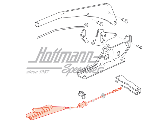 Câble de frein à main, Bus T3, avant                                                                