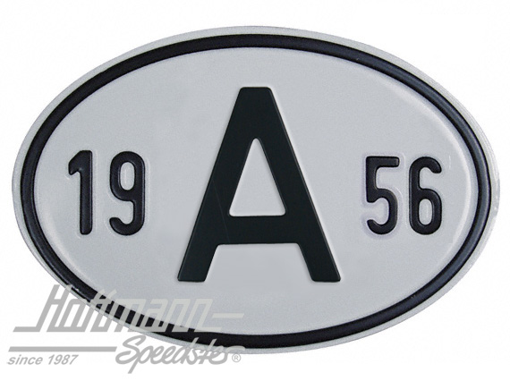 Plaque de nationalité "A", alu, avec année "1956" |  | 020-2398-56