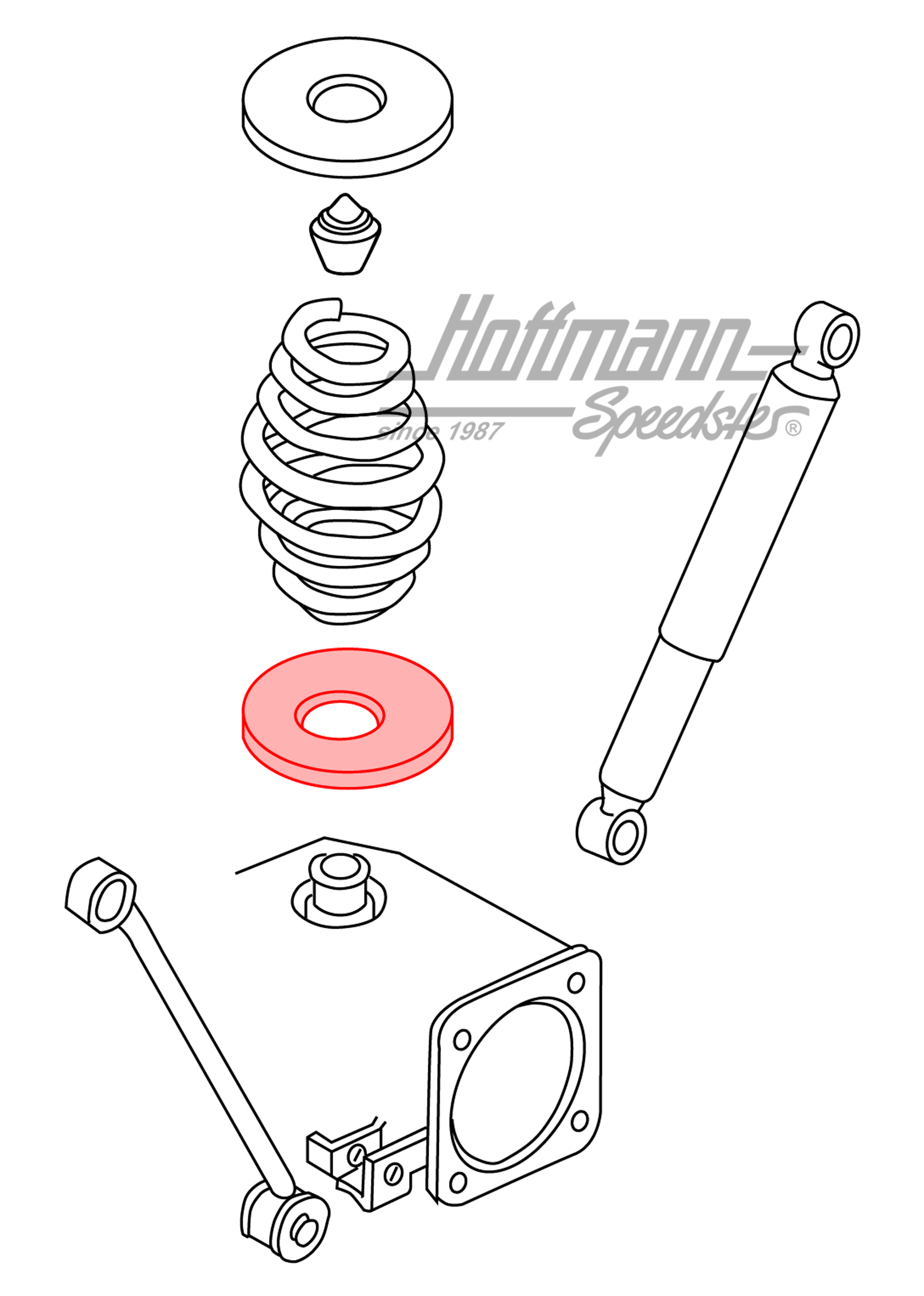 Support, ressort, arrière, Bus T3                                                                   