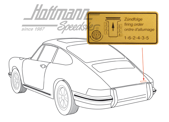 Autocollant "Ordre d'allumage", 911, .84-.89                                                        