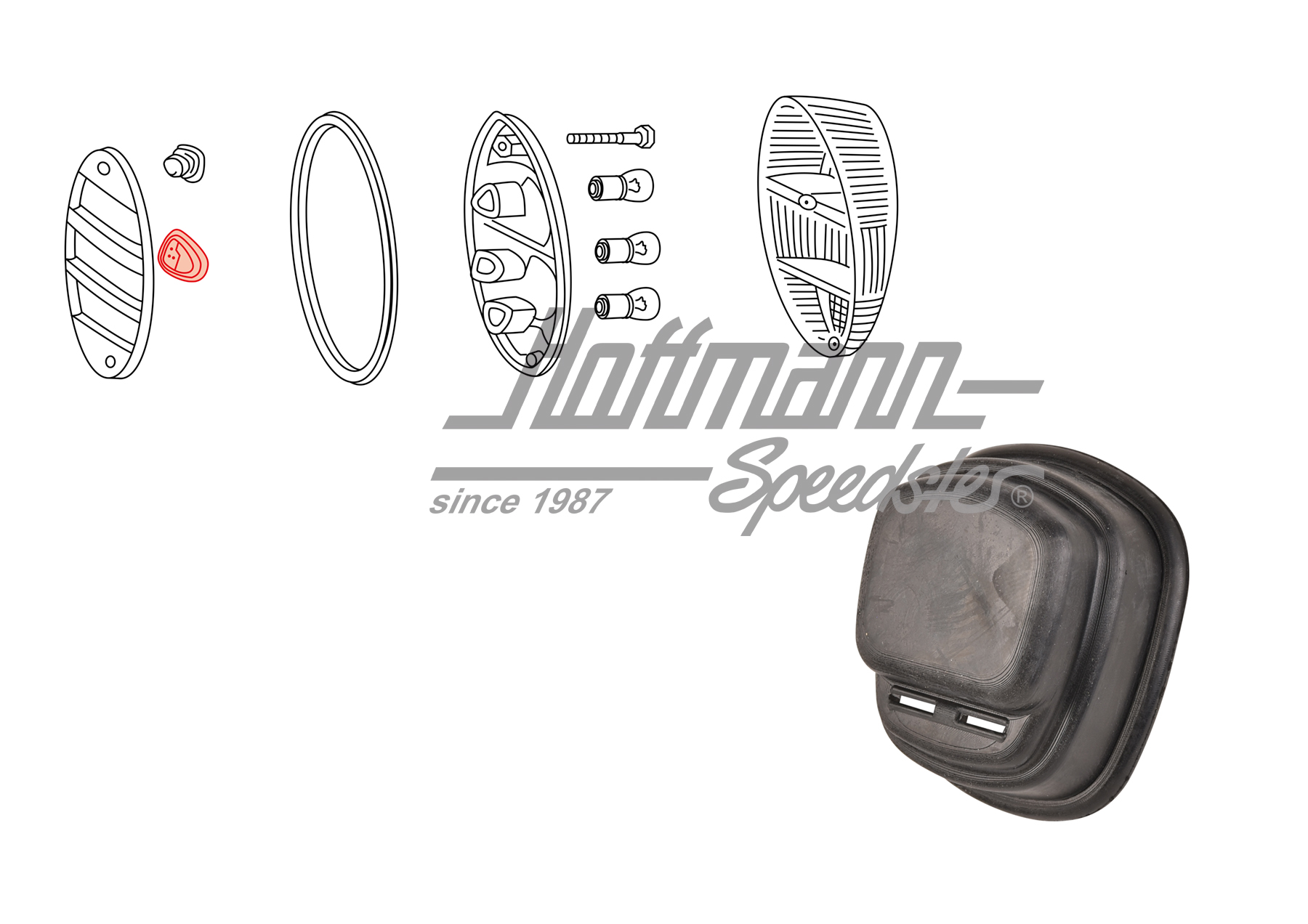 Joint, support de lampe, feu arrière (bipolaire) | 311 945 283 | 060-0086-08