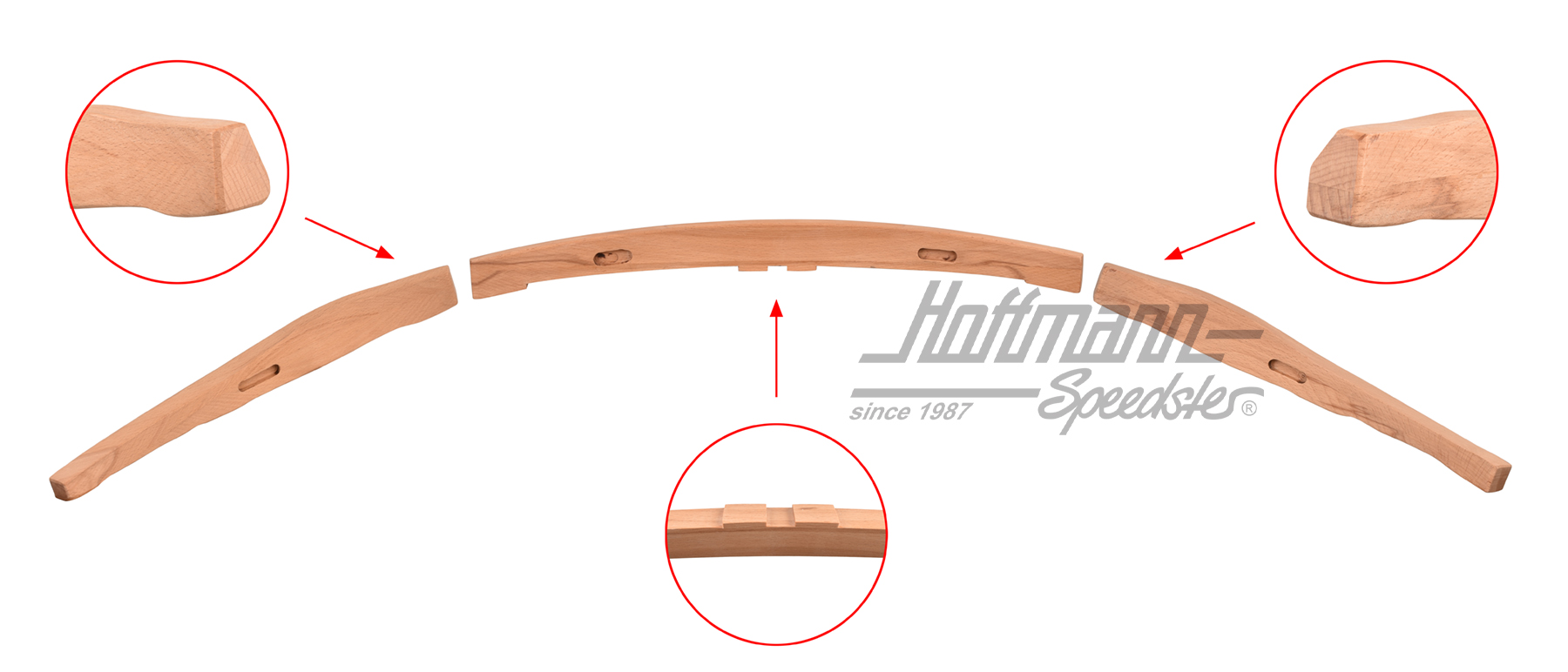 Arceau, sous lunette arrière, 3-pièces | 151 813 915 | 020-4627
