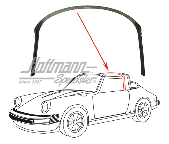Joint, arceau Targa, avant, 911, 70-73                                                              