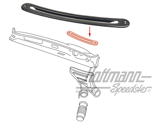 Écran d'air chaud, tableau de bord, 70-74 | 141 255 481 A | 066-0123-10