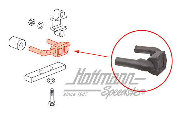 Étrier de fixation, boîte de vitesses, Bus T2, 8.71-7.79 | 211 599 227 | 090-0870