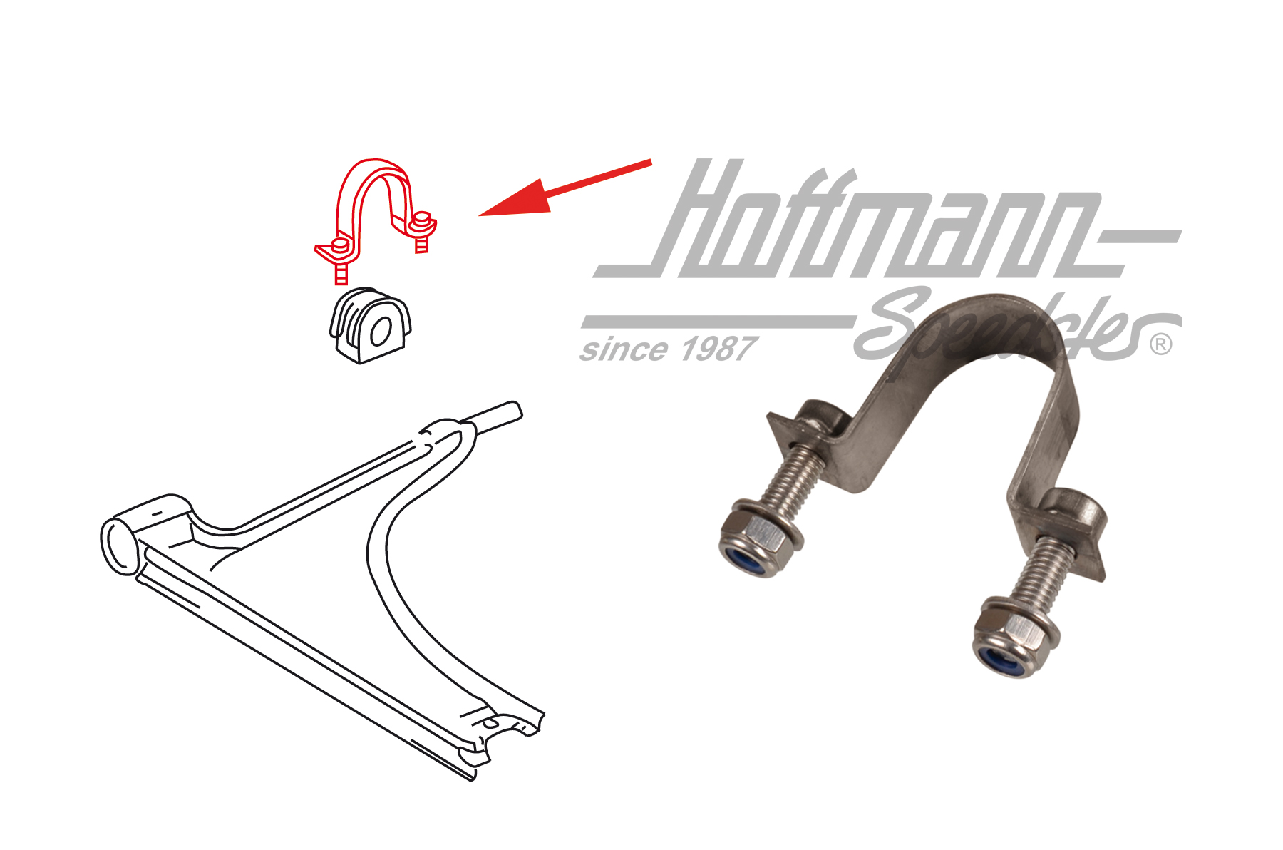 Collier, stabilisateur, avant, extérieur | 171 411 333 E | 140-0618-10