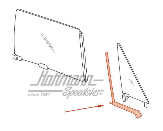 Joint de déflecteur, 914, droite                                                                    