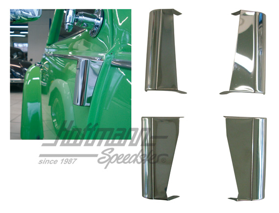 Couvres de charnières de portes, inox | 0484 | 020-3000