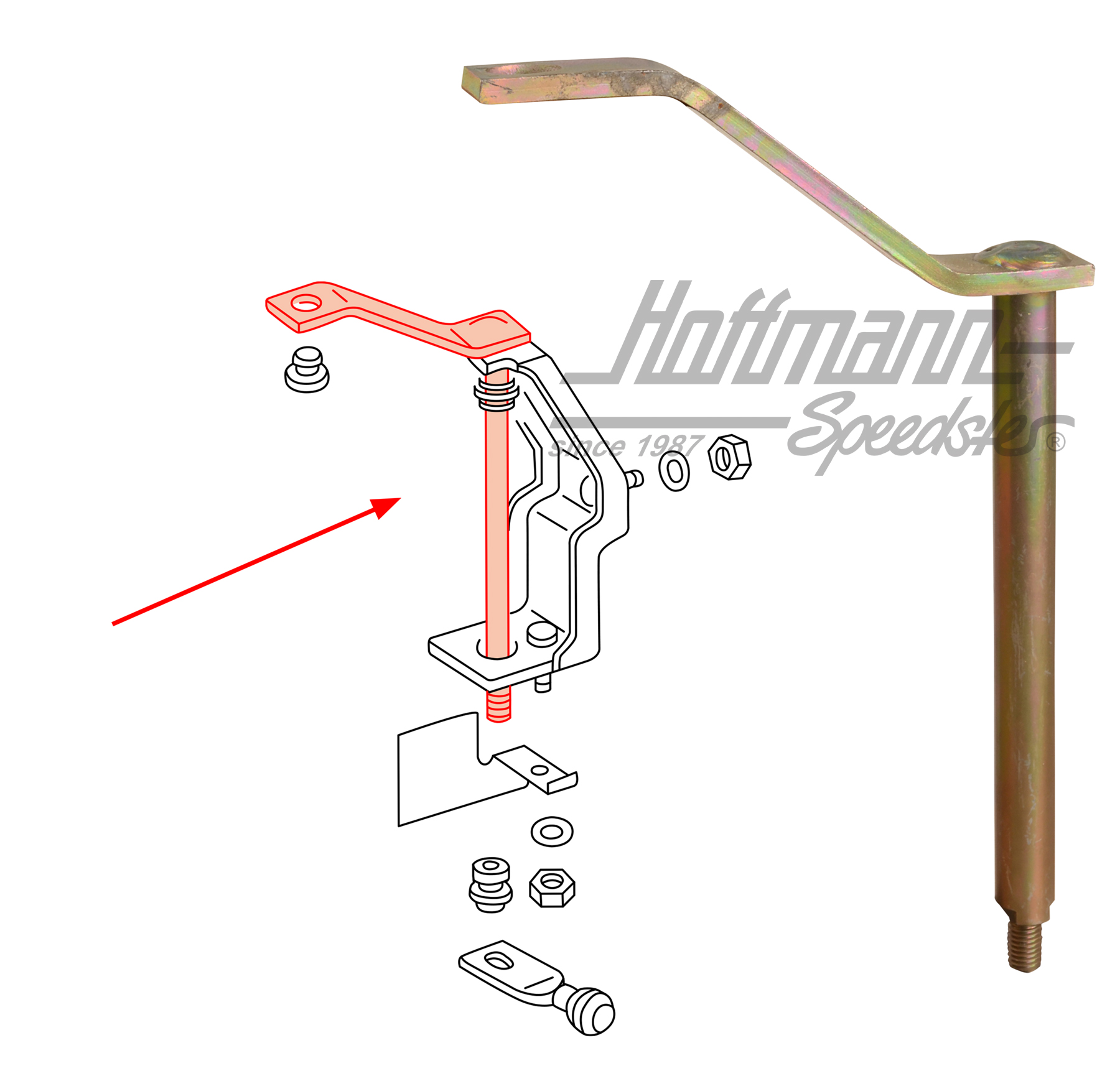 Arbre de déviation, Golf 1, 1.5-1.8 | 171 711 173 | 170-2110-30