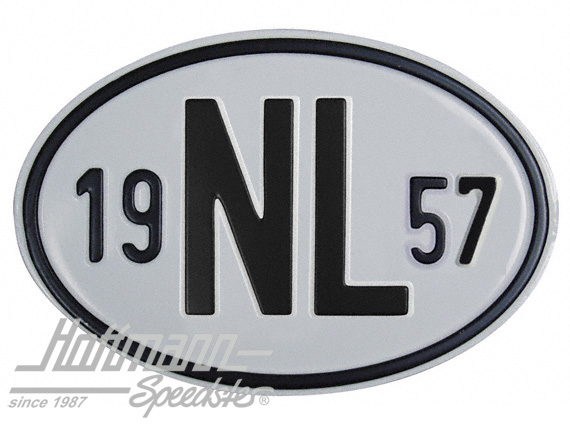 Plaque de nationalité "NL", alu, avec année "1957" |  | 020-2391-57
