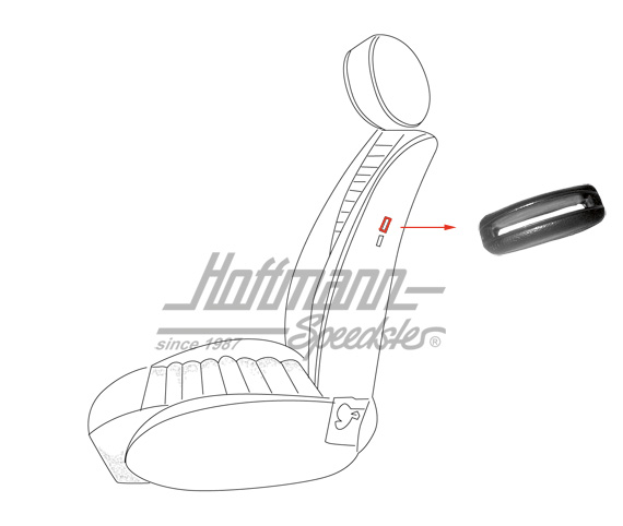 Écran, verrouillage de dossier de siège | 371 881 607 01C | 055-7079