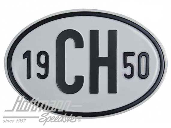 Plaque de nationalité "CH", alu, avec année "1950" |  | 020-2401-50