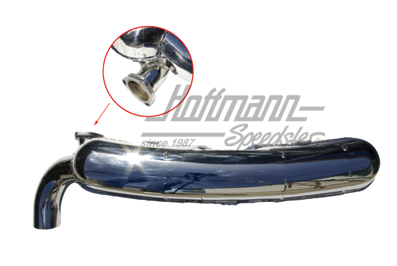 Silencieux de sport, inox, 1x84 mm, 75-89                                                           