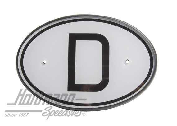 Plaque de nationalité "D", plexiglas | --- --- --- | 020-2395-10