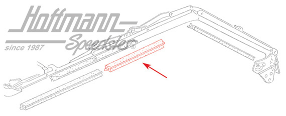 Joint de capote, vitre latéral, en haut, gauche | 155 871 361 D | 180-4021
