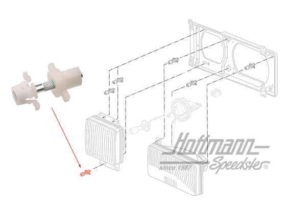 Vis d'articulation, phare à longue portée, fixée | 255 941 133 A | 340-4970-20
