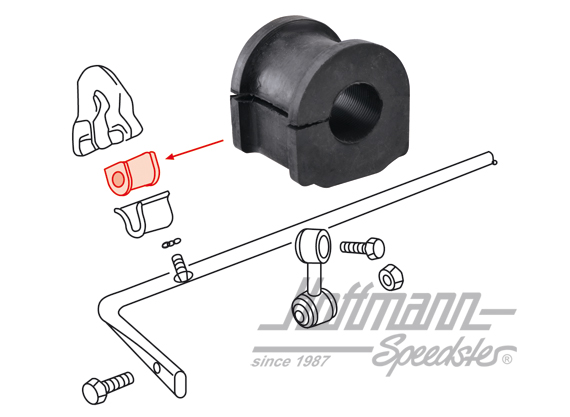 Support en caoutchouc, stabilisateur, avant/arrière, 20mm                                           