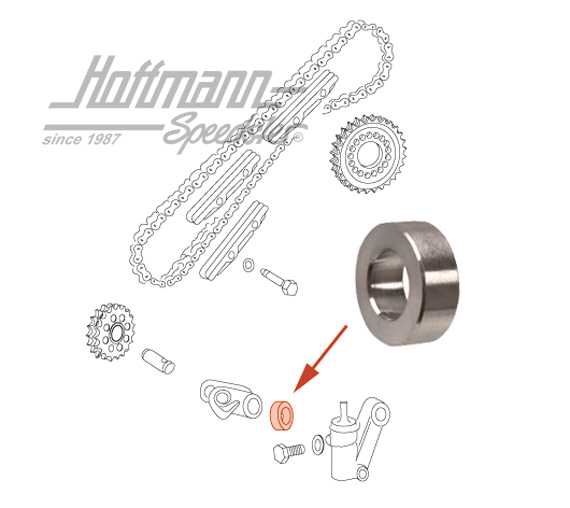 Douille entretoise, tendeur de chaîne, 911, 78-83                                                   