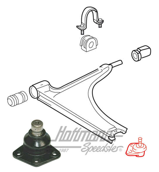 Rotule, bras triangulaire, 17mm | 171 407 365 F | 140-0625