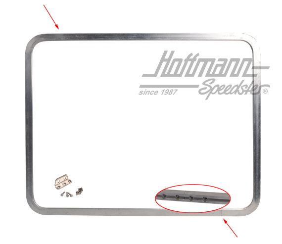 Cadre, vitre pop-out
, latéral, Aluminium | 221 847 105 AL | 089-3840-08