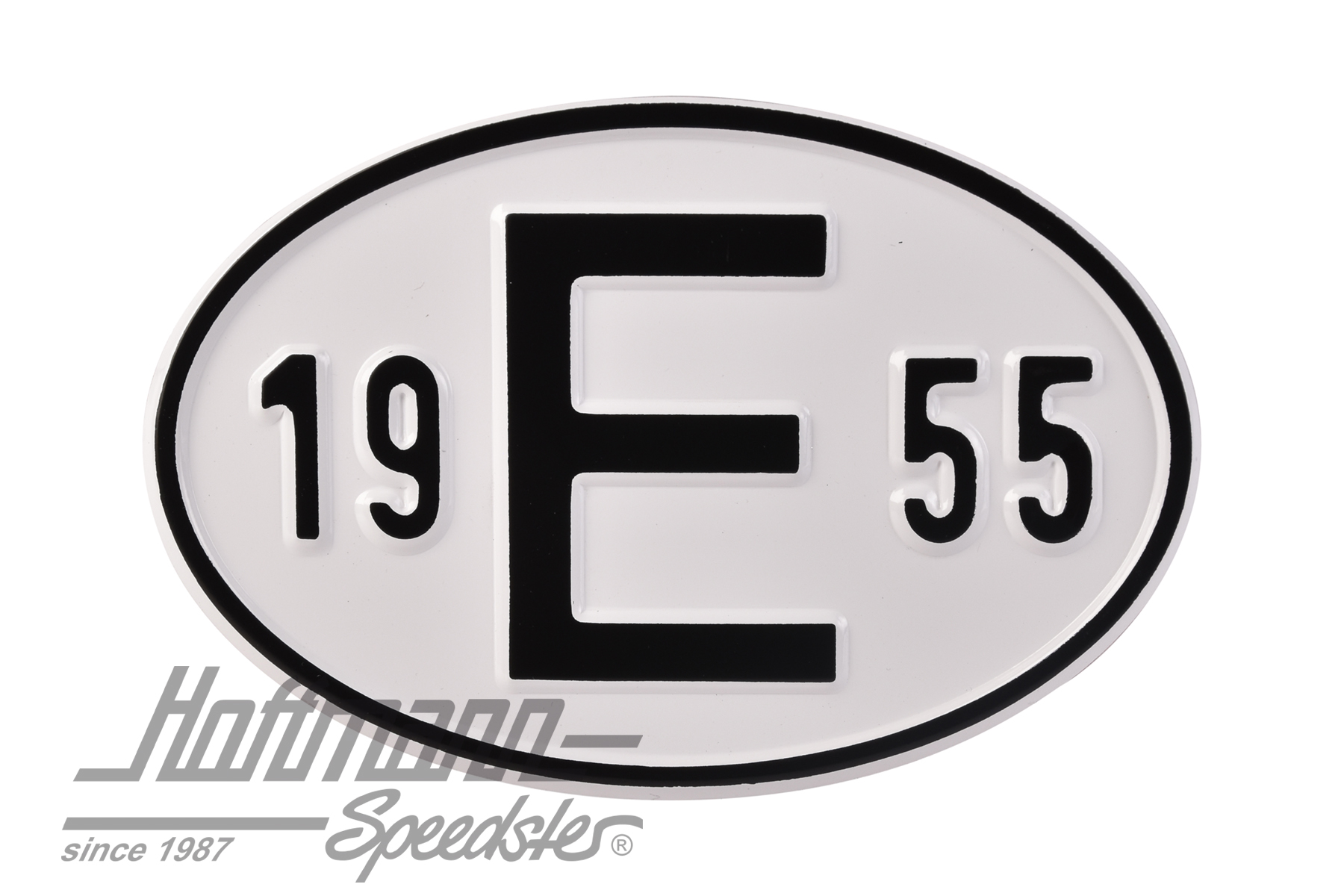 Plaque de nationalité "E", alu, avec année "1955" |  | 020-2403-55