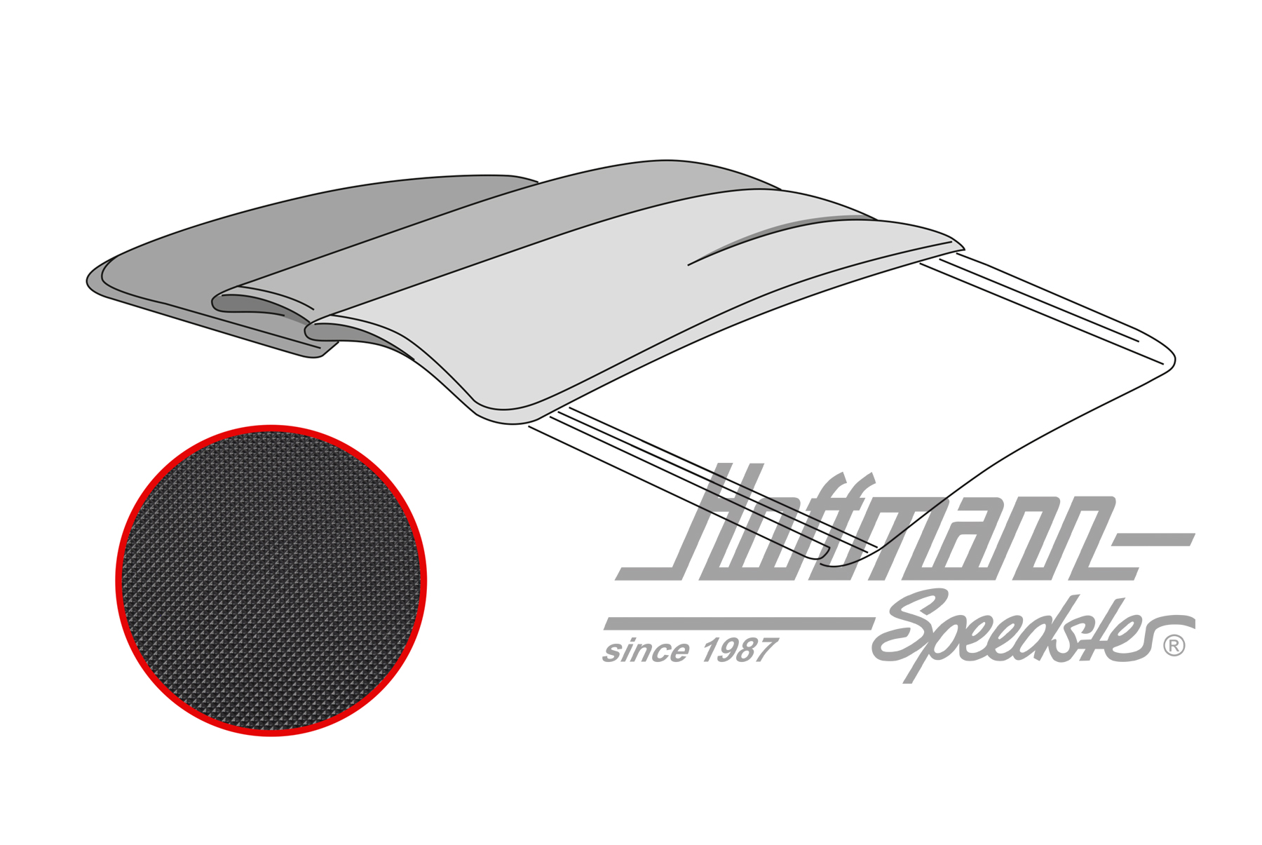 Housse de toit pliant, Bus T1, Vinyle, noir | 22-2115-40 | 098-1260-11