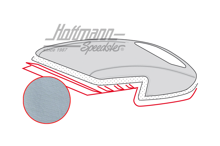 Ciel de toit, cabriolet, 4.67-11.68, blanc, lisse |  | 060-4030-05