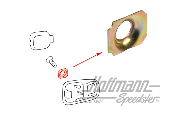Support, écran d'ouvre-porte/vis | 111 837 291 | 020-2321-08