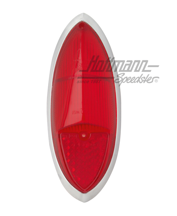 Verre de feu AR, Karmann Ghia, cadre chromé, rouge/rouge | 141 945 227 D | 063-2318