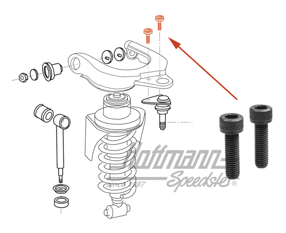Boulons, rotule en haut, Bus T3 | N  044 727 3 | 330-1105-12